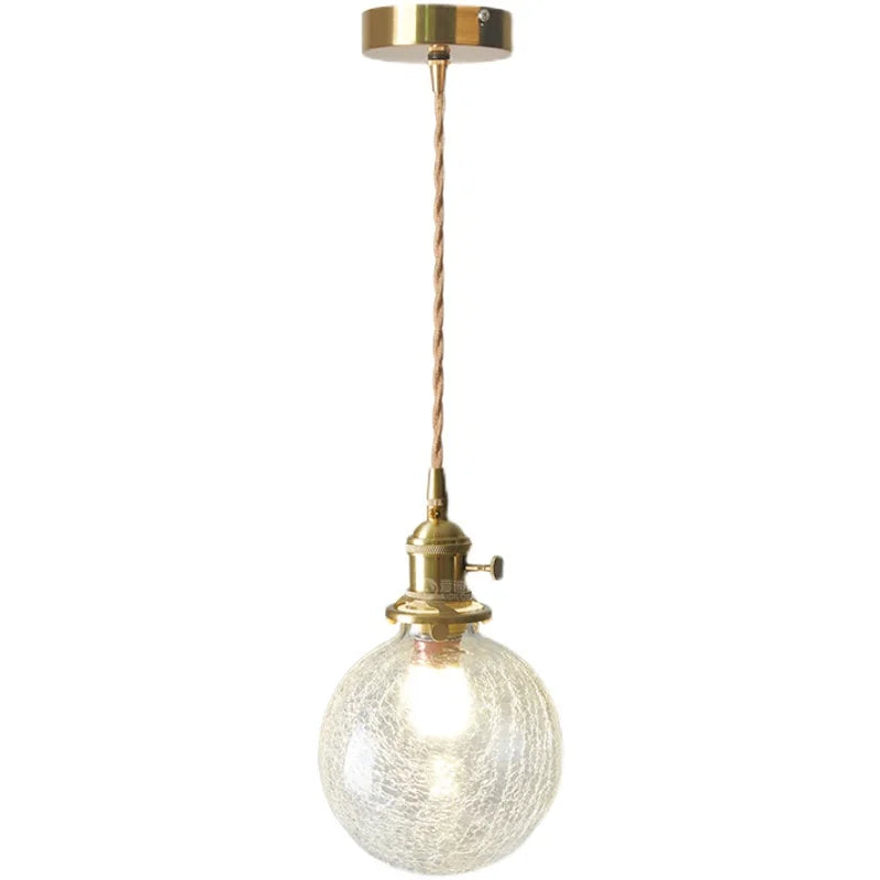 Afralia™ Copper Glass LED Pendant Light for Modern Home Decor