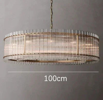 Afralia™ Gold Double Layer Ring Crystal Pendant Light for Bedroom Dining Living Room