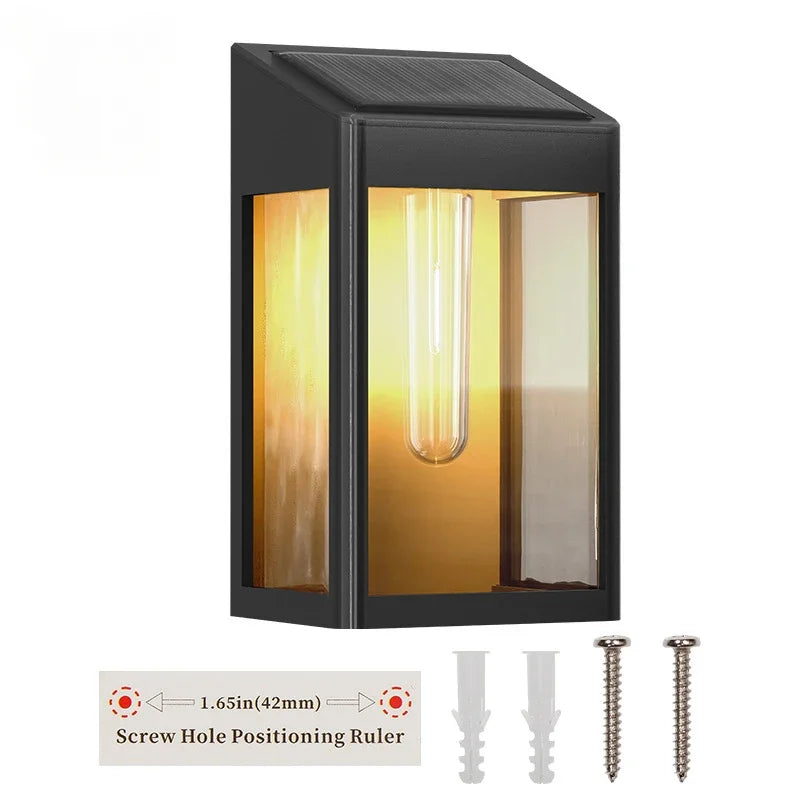 Afralia™ Solar Wall Light for Courtyard Garden, Porch, and Outdoor Wall Mounting