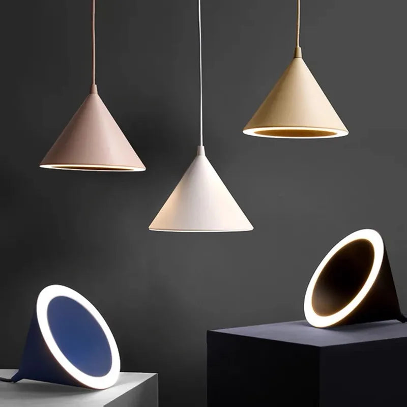Afralia™ Annular Cone Pendant Lamp: Minimalist Nordic Design for Living Room, Restaurant, Bar