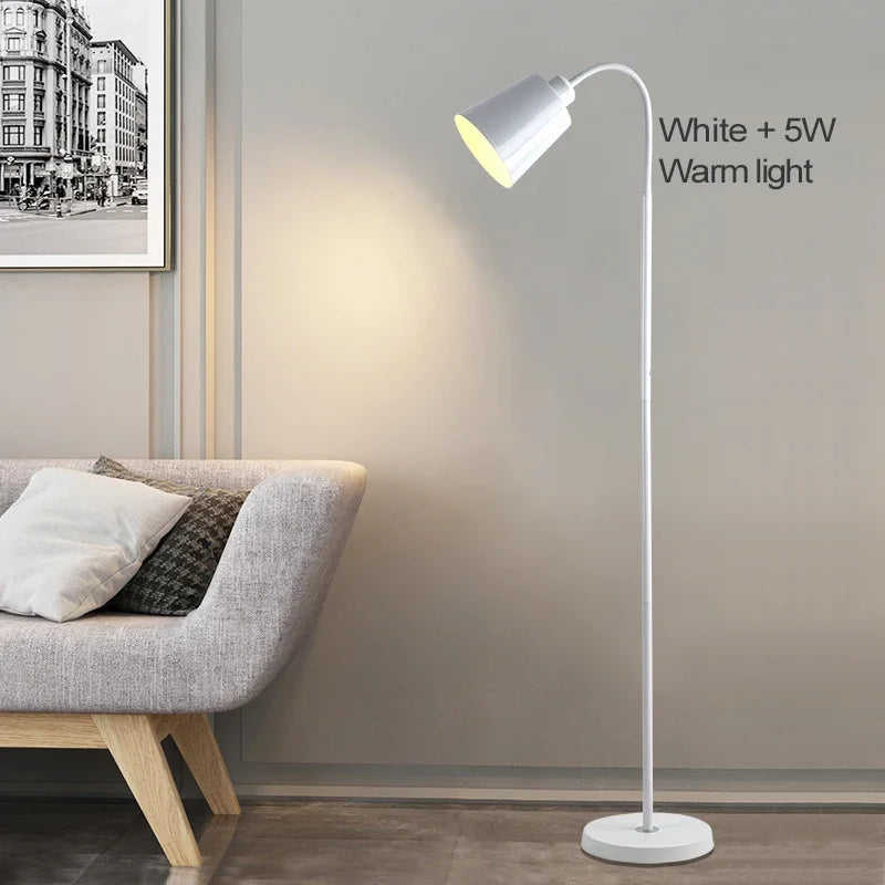 Afralia™ Nordic LED Floor Lamp for Home Decor and Lighting in Bedroom Living Room