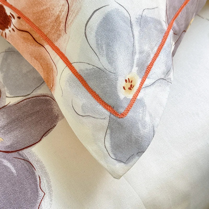 Afralia™ Cooling Cotton Flower Print Bed Cover Matress Protector