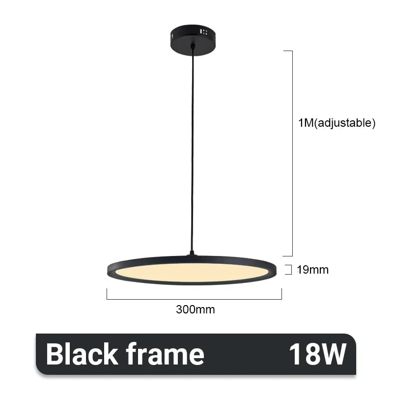 Afralia™ Round Aluminum Pendant Light for Home, Restaurant, and Bar, LED Ceiling Lamp