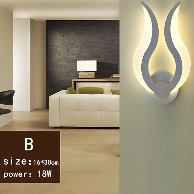 Afralia™ Acrylic LED Wall Light Modern Creative Background Sconce for Home Living Room Bedroom