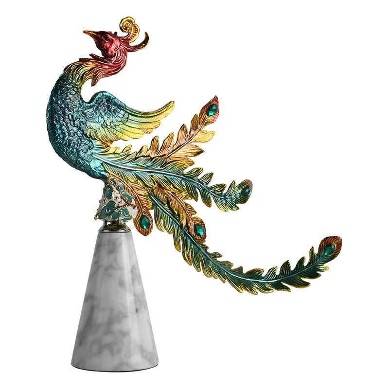 Afralia™ Chinese Dragon Phoenix Decor for Wine Cabinet Porch Study, Modern Home Gift