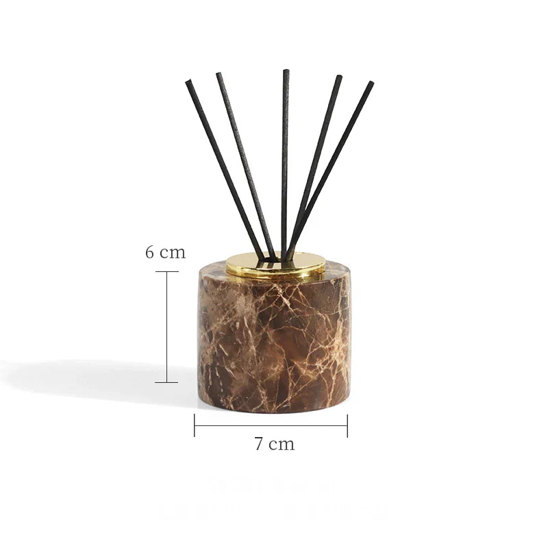 Afralia™ Emperador Dark Marble Bathroom Set: Toothbrush Holder, Soap Dish, Soap Dispenser