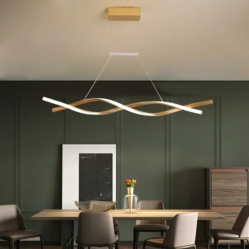 Afralia™ Modern Dimmable LED Pendant Lights for Kitchen Dining Office Chandelier