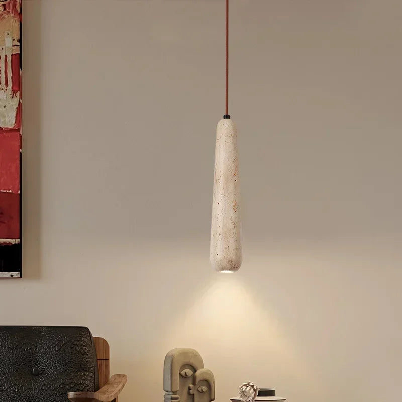 Natural Stone Art Pendant Lamp LED Chandelier by Afralia™ - Vintage Home Lighting Fixtures