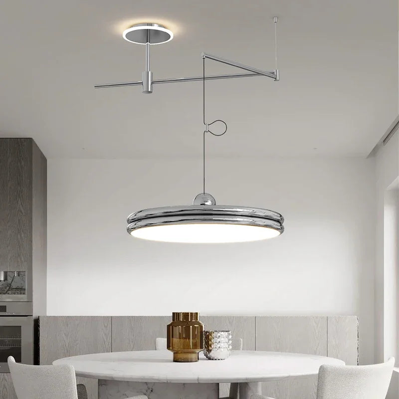 Nordic Swinging Arm LED Pendant Lights for Dining Table by Afralia™