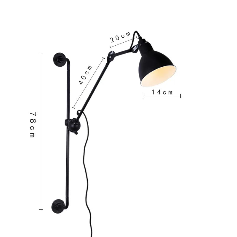 Afralia™ Adjustable Rotating LED Wall Lamp for Bedroom & Living Room