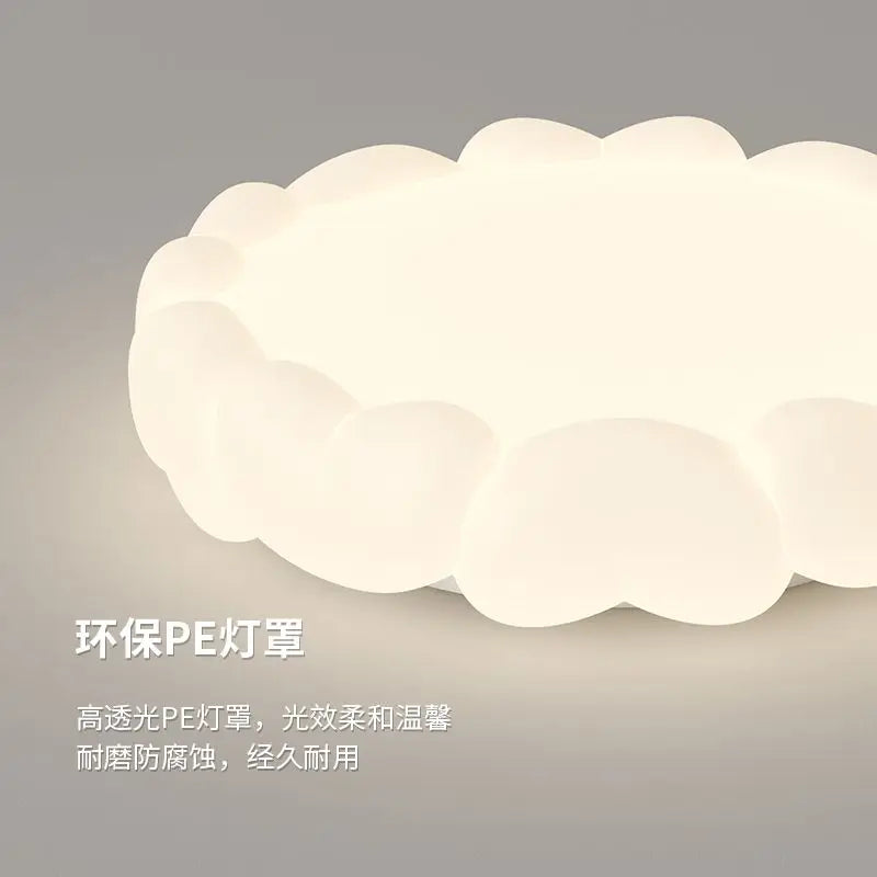 Afralia™ LED Bubble Cloud Rabbit Ceiling Light - Cream Style Warm Lighting for Children's Room