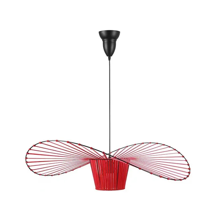 Afralia™ Vertigo Straw Hat Pendant Lamp French Fabric Elegant Designer Lighting