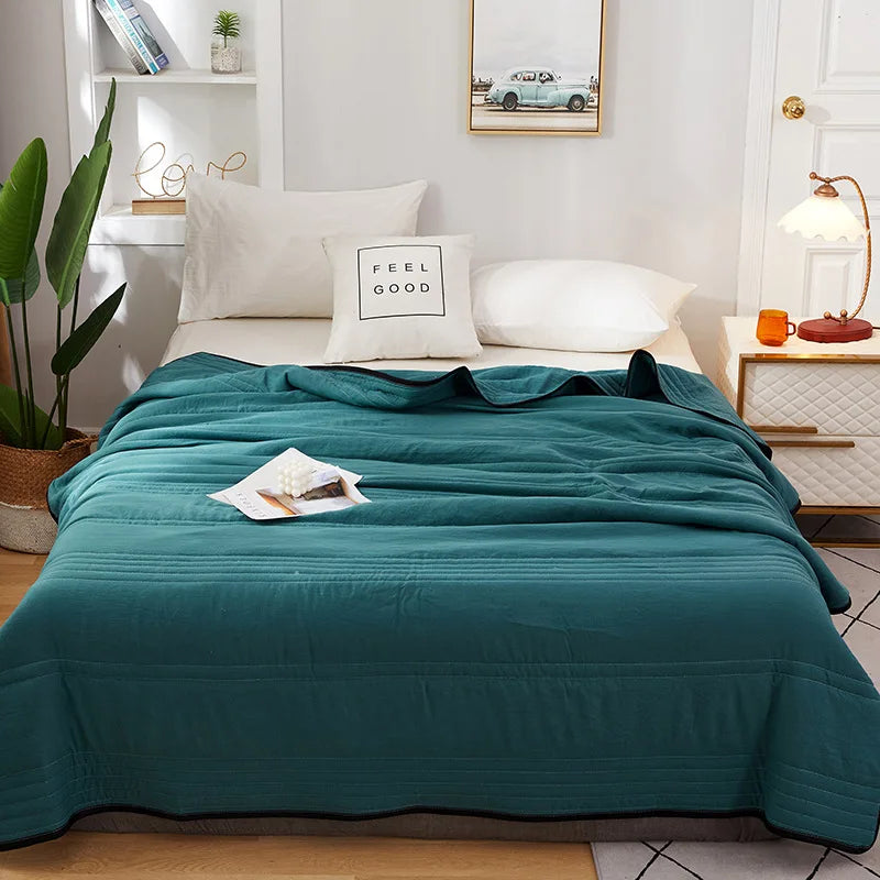 Afralia™ Summer Quilted Thin Blanket for Twin King Bed - Soft & Breathable Bedclothes