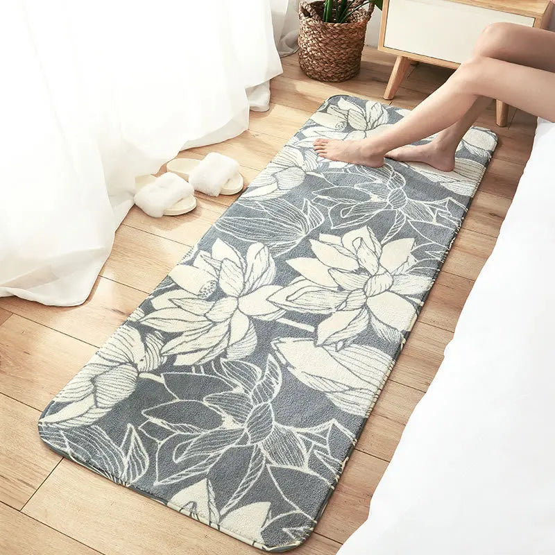 Afralia™ Cozy Faux Lamb Wool Bedside Rug for Bedroom Decor Anti-Slip Soft Living Room Carpet