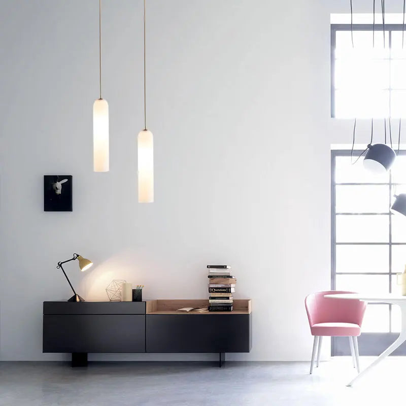 Afralia™ Glass Nordic LED Pendant Lamp - Creative Indoor Chandelier for Modern Living Spaces