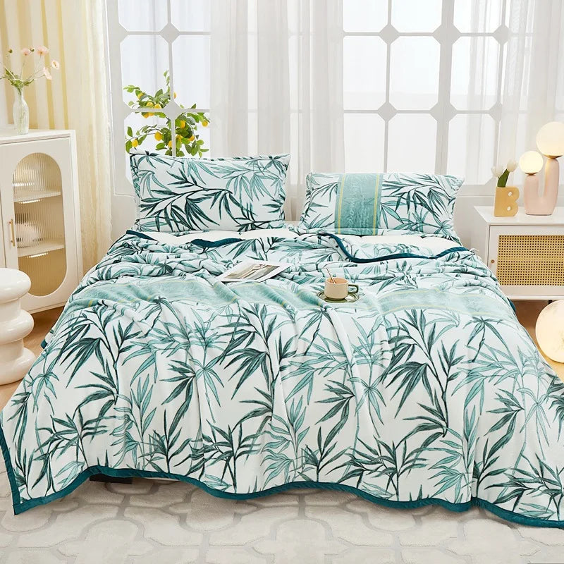 Afralia™ Cozy Flannel Plush Blanket - All Seasons Sofa Cover & Bed Sheet for Queen Double