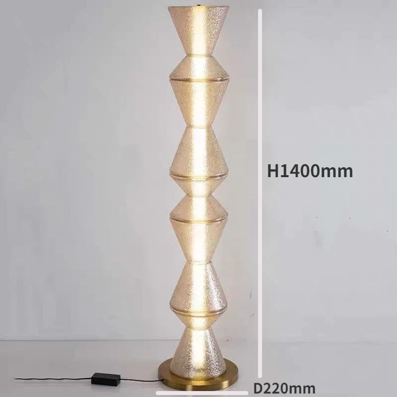 Afralia™ Nordic Glass Floor Lamp for Living Room, Study, Bedroom - LED Table Lamp