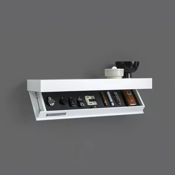 Afralia™ Floating Secret Compartment Wall Shelf - Concealed Solid Furniture Storage