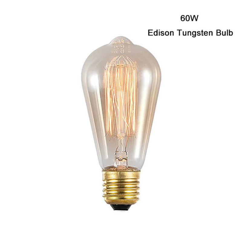 Afralia™ Amber Warm LED Spiral Filament Bulb E27 Vintage Edison 4W 2300K ST64 Bulb