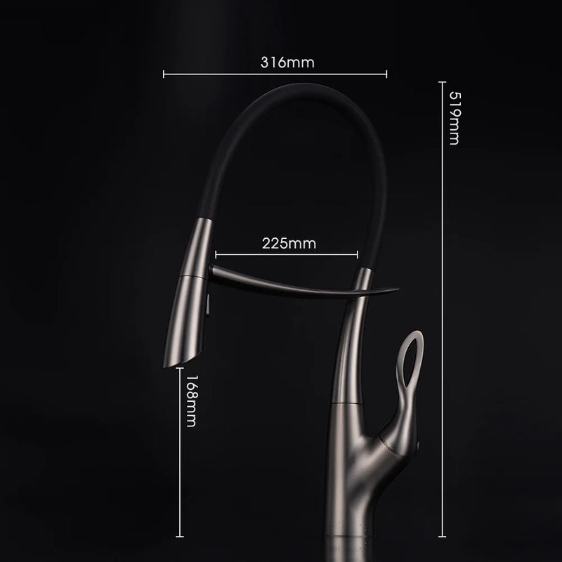 Afralia™ Silicone Magnetic Suction Faucet: Unique Single Handle Hot and Cold Basin Faucet