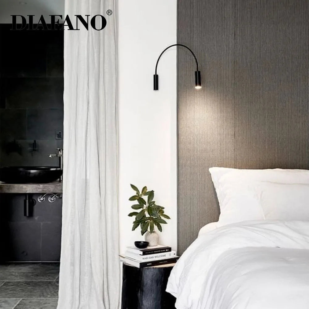 Afralia™ Adjustable Rocker Wall Lamp: Minimalist Style for Living Room, Bedroom, and Study