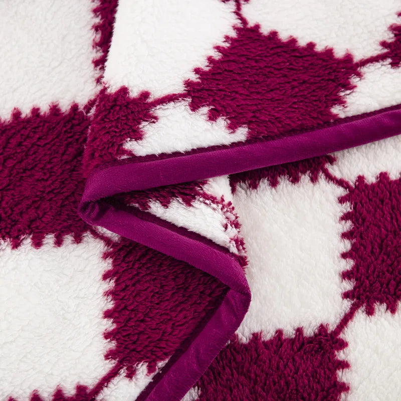 Afralia™ Nordic Checkered Blanket: Soft & Cozy Spring/Autumn Bed Sheet, Sofa Cover & Blanket.
