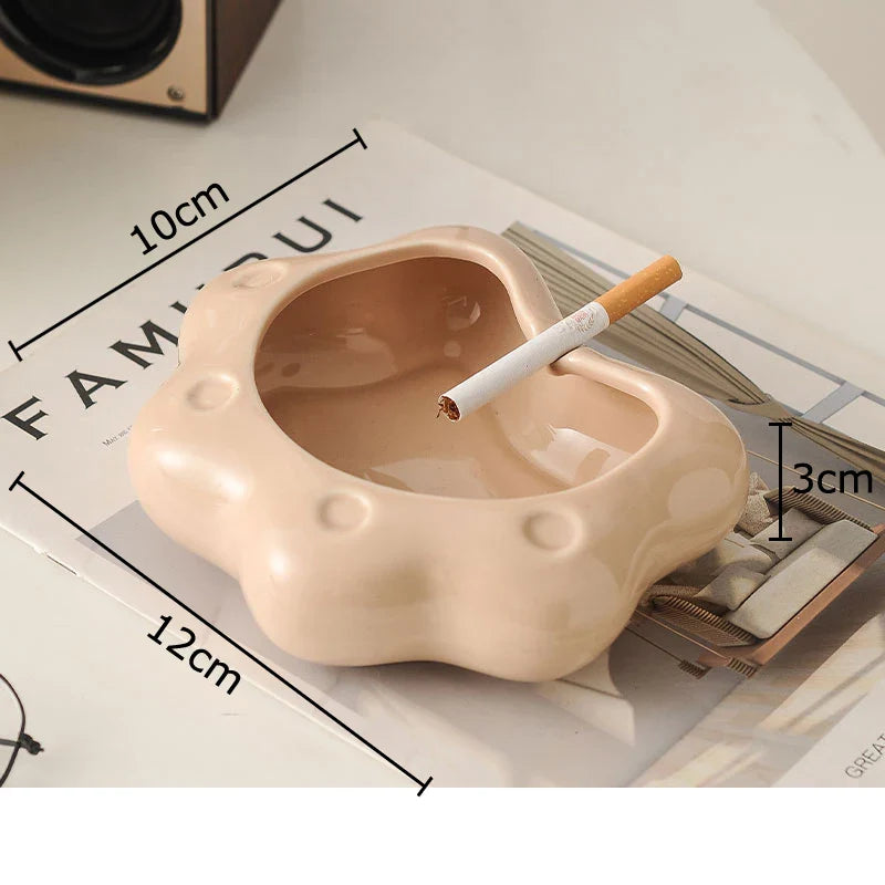 Afralia™ Cat Paw Porcelain Ashtray | Ceramic Smoking Accessories | Unique Gift for Him