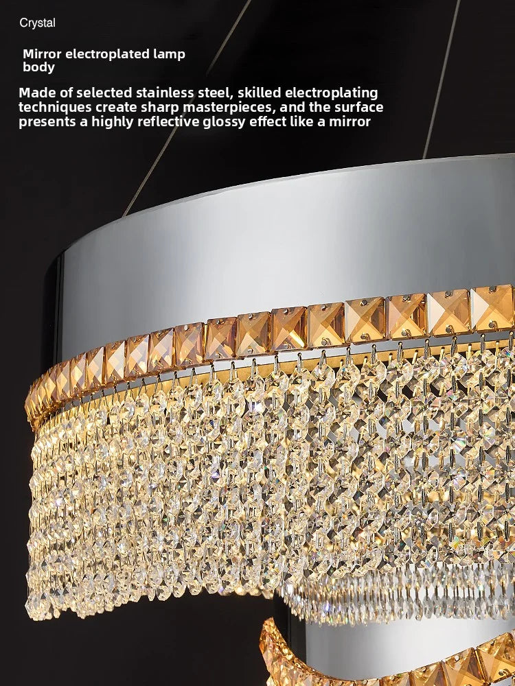 Afralia™ Nordic Crystal LED Pendant Lamp for Luxury Interior Lighting