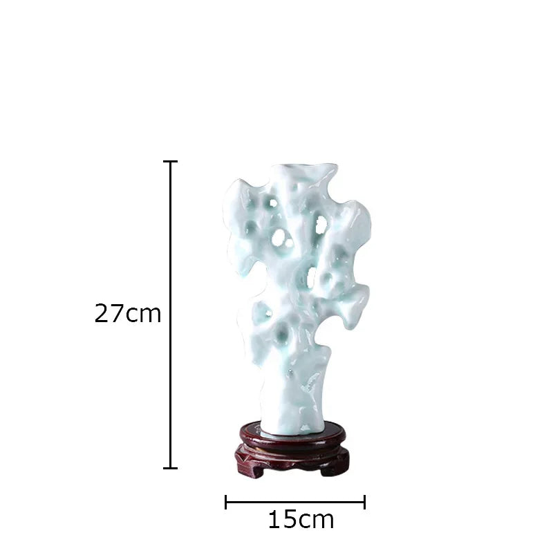 Afralia™ Taihu Lake Stone Coral Sculpture Modern Desk Ornament Crafts Aesthetic Decor