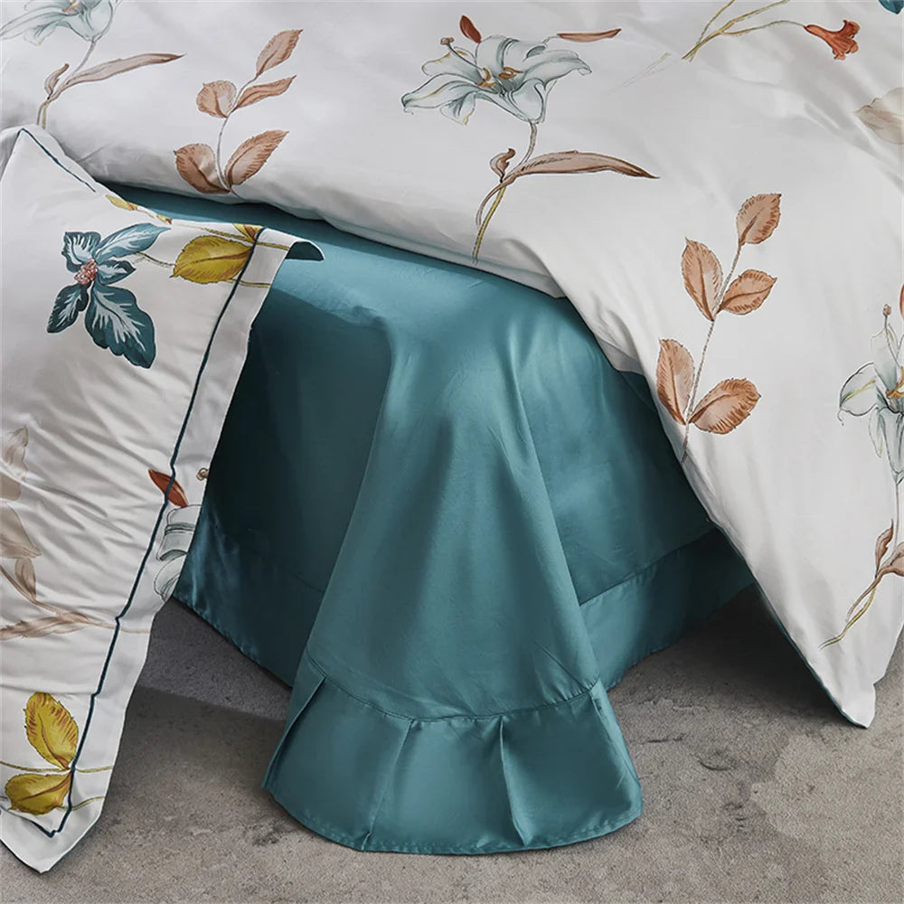 Afralia™ 600TC Egyptian Cotton Queen King Bedding Set Duvet Cover Bed Linens