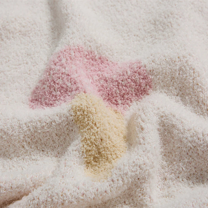 Afralia™ Kawaii Ice Cream Jacquard Blanket