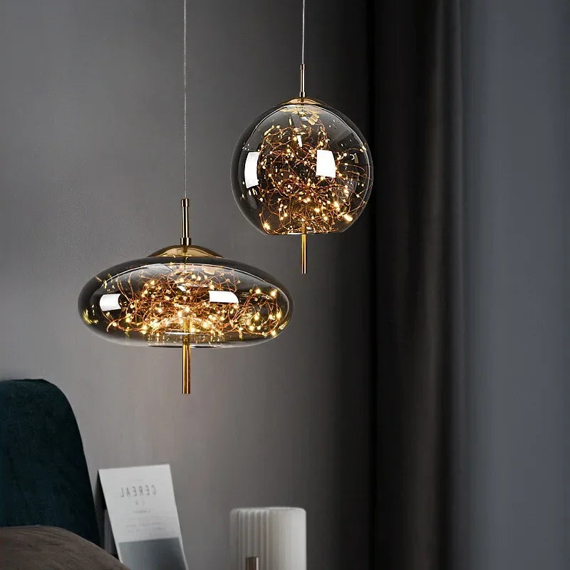 Nordic Starlight Pendant Lights by Afralia™ - Modern Loft Chandeliers for Indoor Lighting