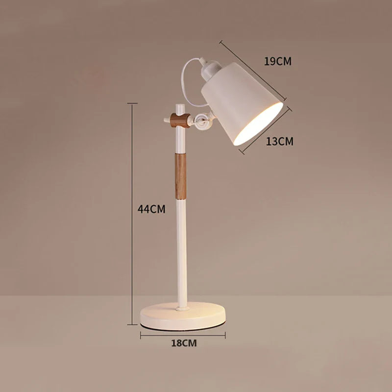 Afralia™ Adjustable Wood Desk Lamp for Children's Study, Office, Bedroom - LED Reading Light