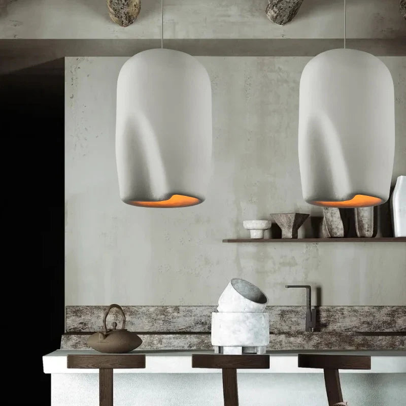 Afralia™ Nordic Wabi-Sabi Chandelier Pendant Light for Minimalist Decor