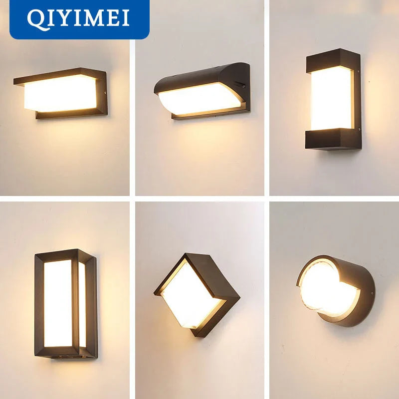 Afralia™ Outdoor LED Wall Lights for Courtyard Patio Garden Front Door, Waterproof & Modern Design