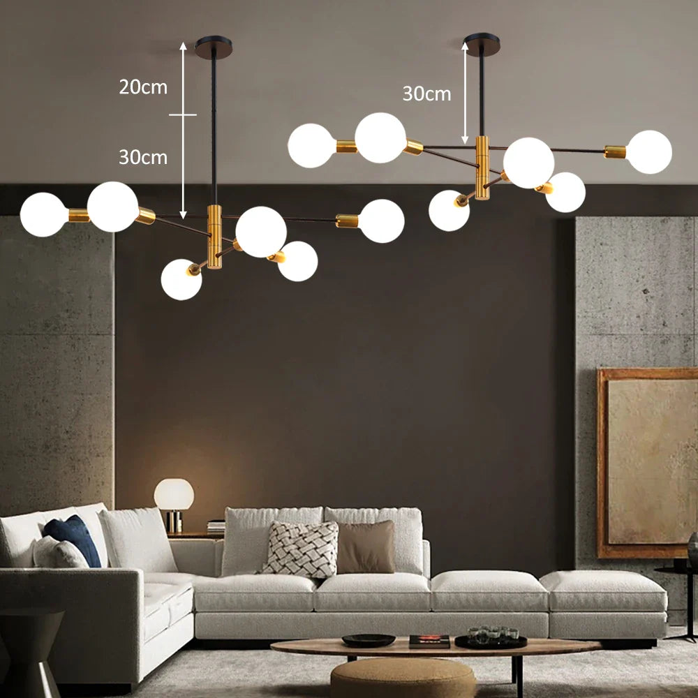 Afralia™ LED Ceiling Lights Industrial Iron Black Golden Nordic Minimalist Décor