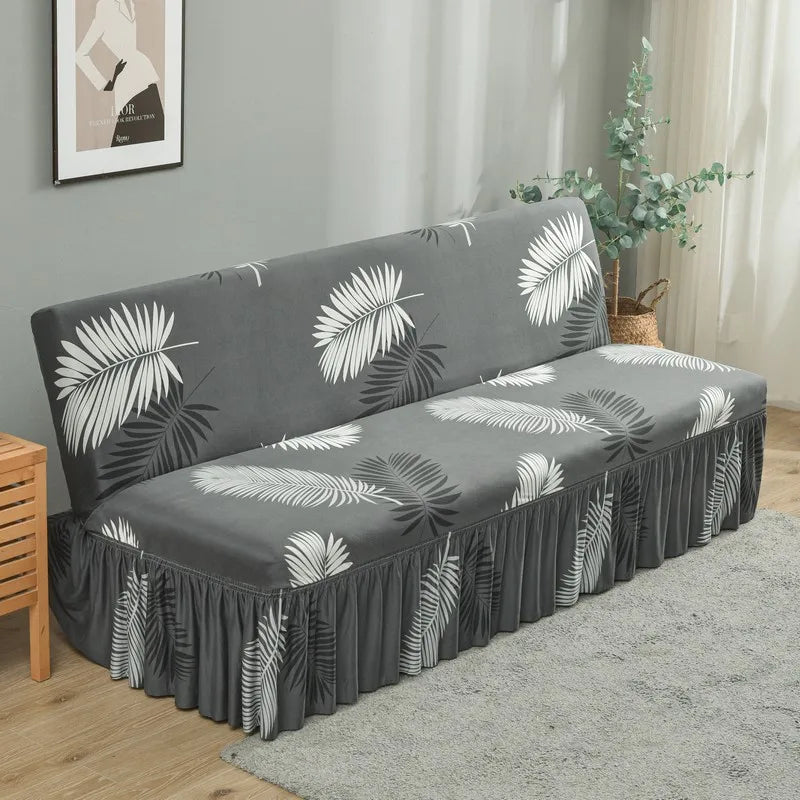 Afralia™ Elastic Armless Futon Bed Sofa Cover Slipcover