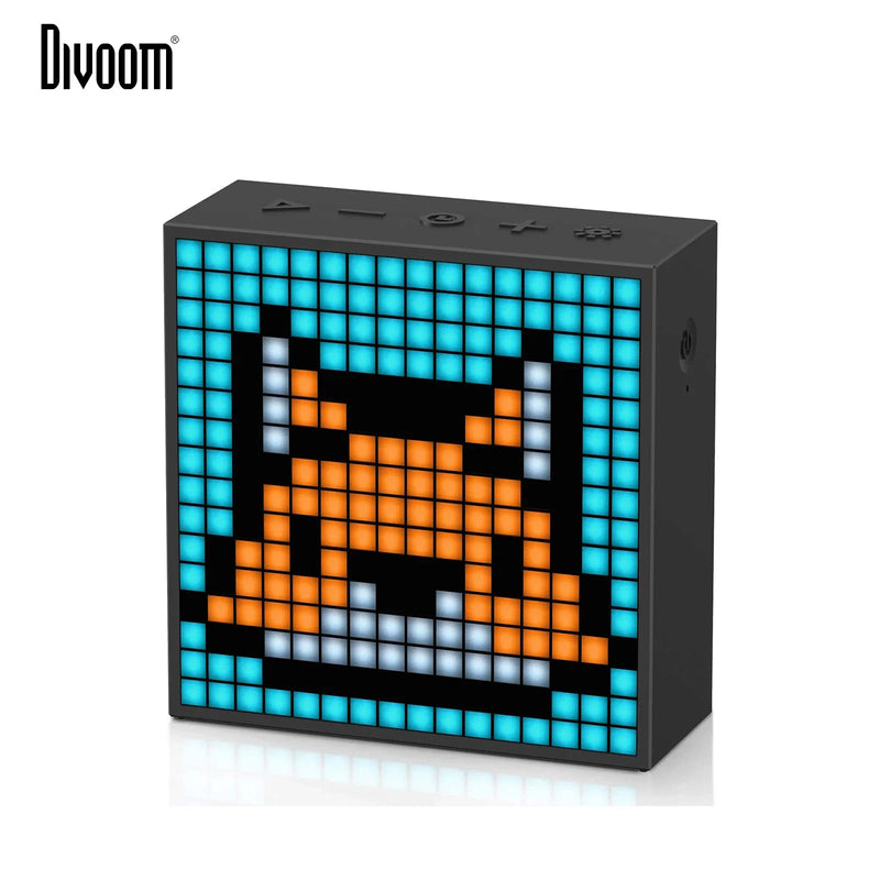 Afralia™ Timebox Evo: Bluetooth Speaker with LED Display for Pixel Art and Alarm