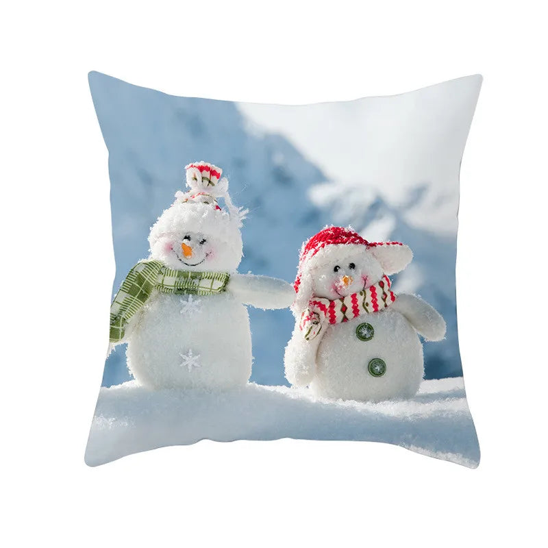 Snowman Pillow Cover Winter Home Decor by Afralia™