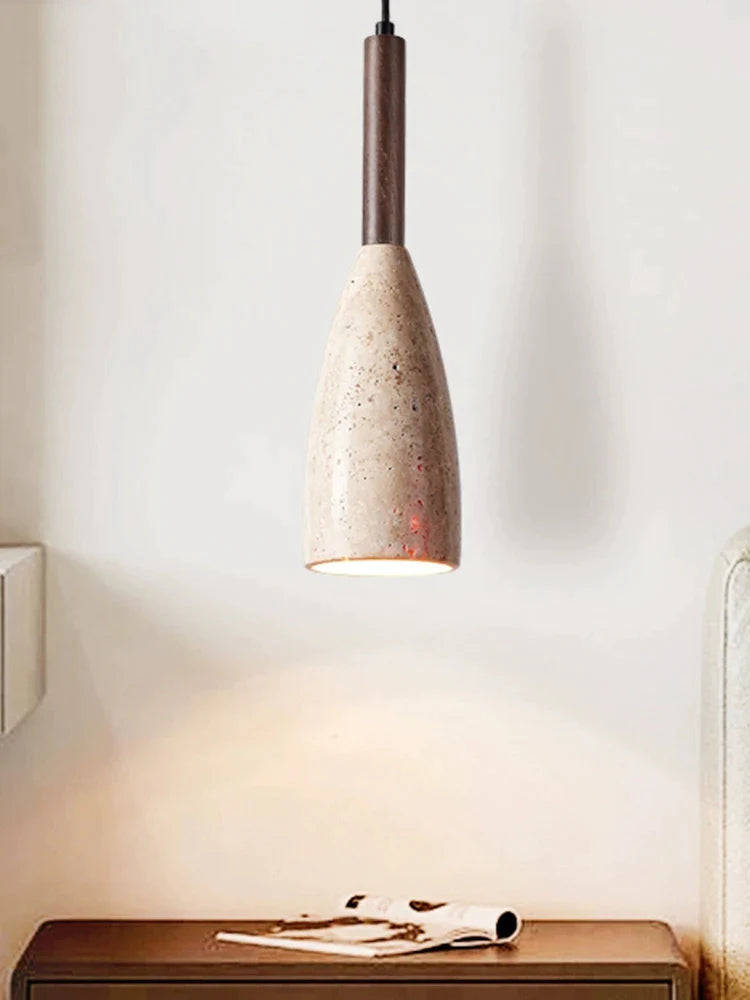 Stone Cave Chandelier Pendant Lamp - Afralia™ Nordic Lighting - Modern Bedroom Hanging Fixture