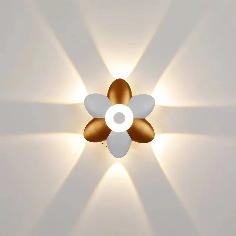 Lotus Shape LED Wall Lights by Afralia™ for Indoor Décor & Bedside Lighting