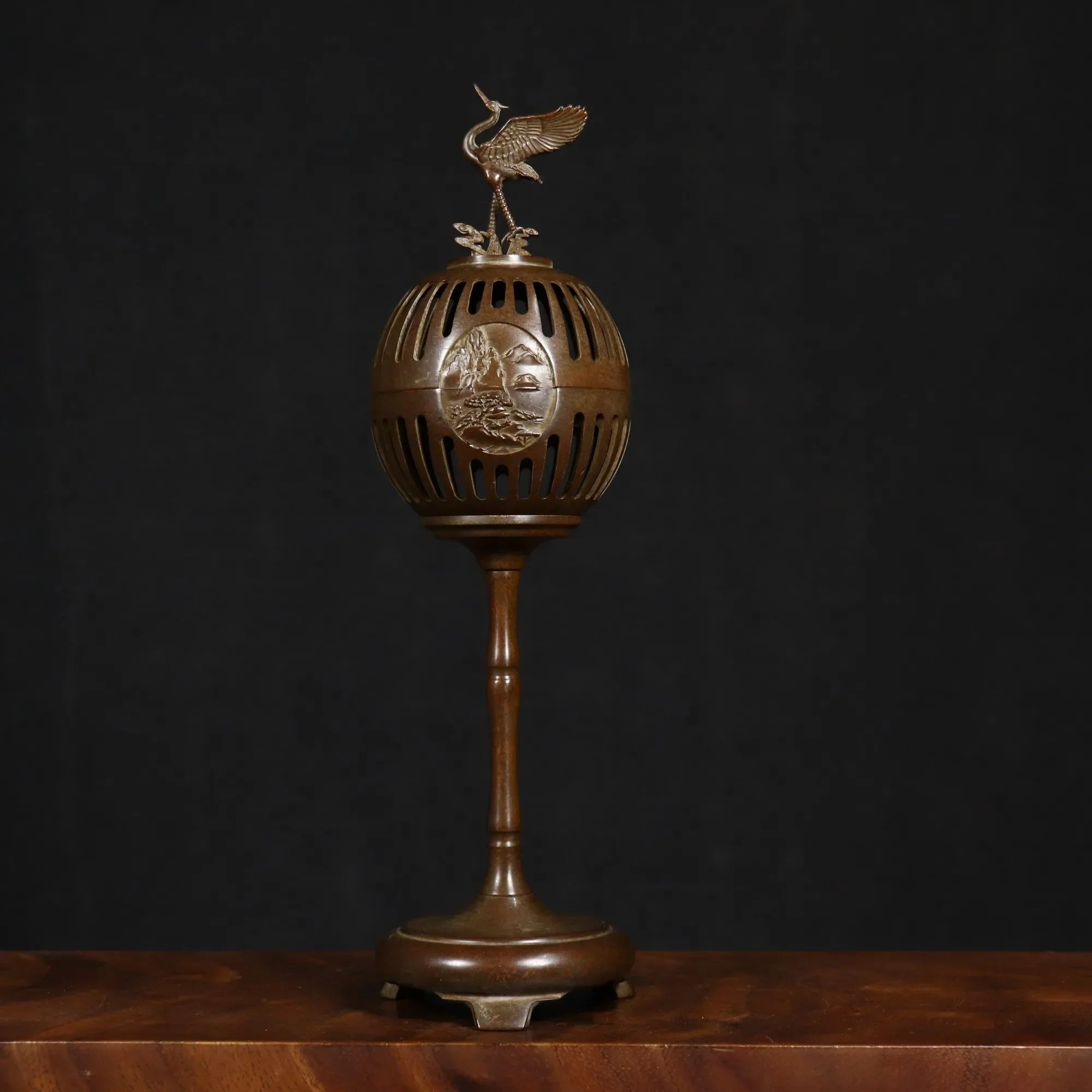 Afralia™ Crane Incense Burner - Su Gong Craftsmanship, Elegant Home Décor Piece