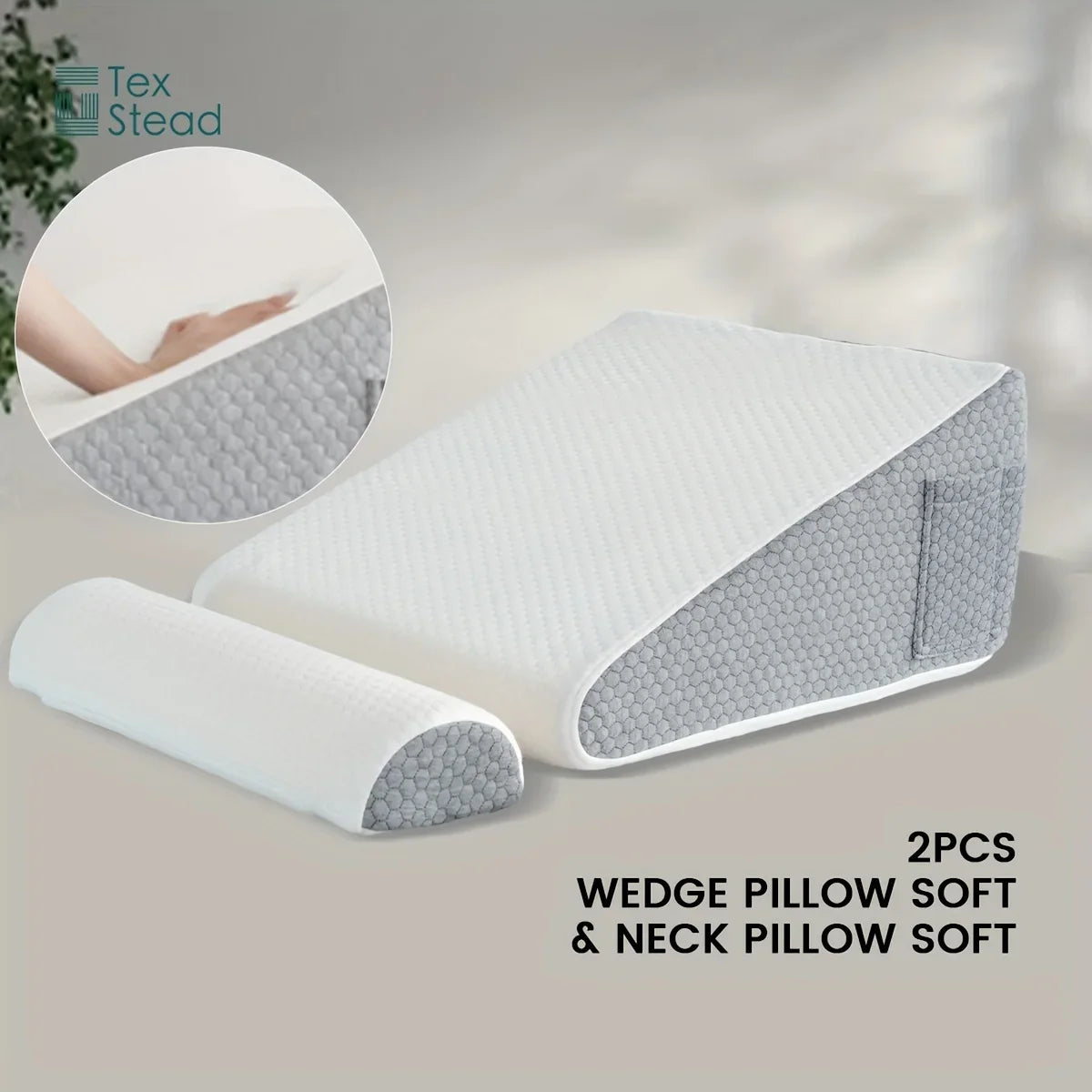 Afralia™ Memory Foam Sleeping Wedge Pillow - Restful Support for Better Sleep
