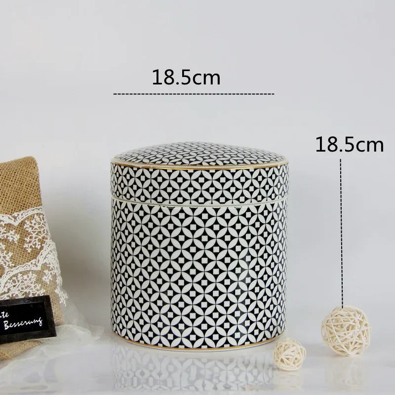 Afralia™ Handmade Ceramic Storage Jar with Lid for Tea, Spices, Home Decor