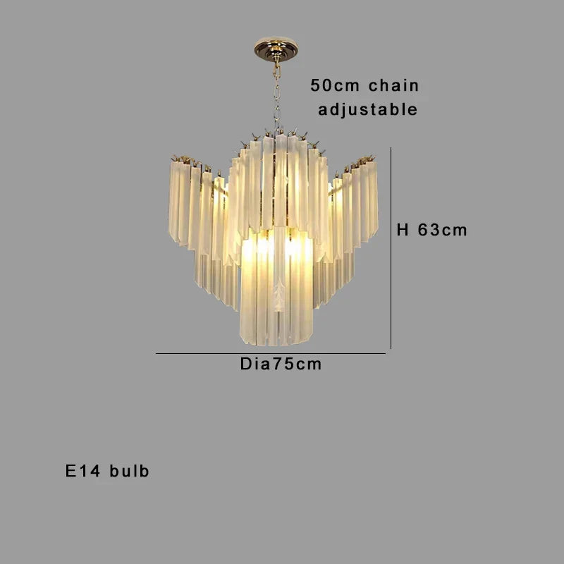 Afralia™ Luxury White Crystal Glass Chandelier for Elegant Villa Living Room Decor