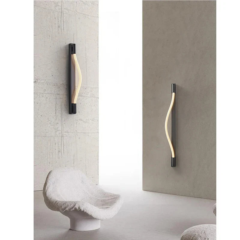 Afralia™ Nordic Minimalist Dynamic Rope Wall Lamp for Living Room & Aisle
