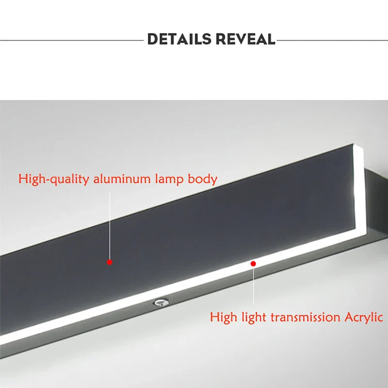 Afralia™ Outdoor Wall Lamp LED Aluminum Light Garden Sconce IP65 Waterproof Long Wall Lamp