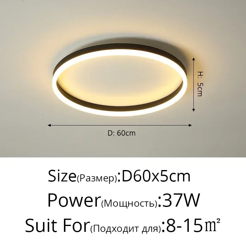 Afralia™ Circular LED Ceiling Lights for Home Decor and Indoor Lighting