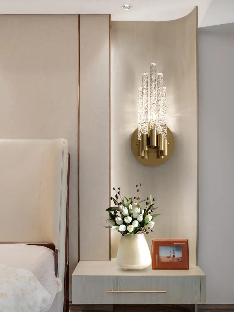 Afralia™ Crystal Wall Lamp: Modern & Simple Living Room Light for Corridor & Bedside
