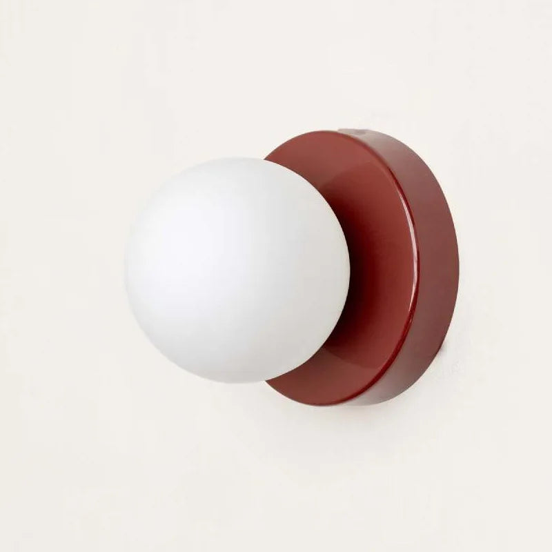 Afralia™ Macaron Glass LED Wall Lamp 10/12cm: Mini Sconce for Bedroom, Corridor, Porch Lighting